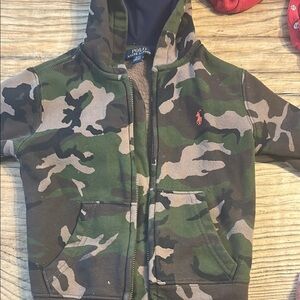 Polo by Ralph Lauren Green and Brown Camouflage Hoodie